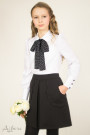 Блуза с декоративным бантом, пышным рукавом и широким манжетом Артикул:5026