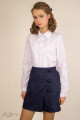Блуза с защипами и треугольной кокеткой Артикул:5045