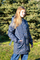 Куртка зимняя золотистые снежинки Артикул:7041